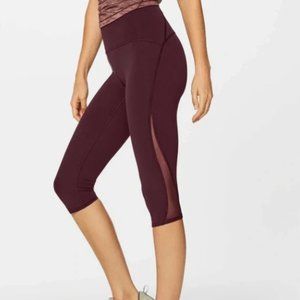 Lululemon Train Times Crop (17") Garnet red maroon